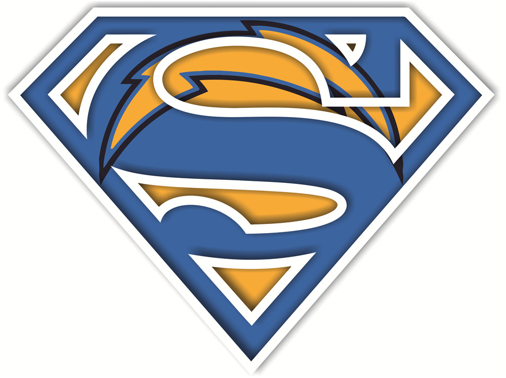 San Diego Chargers superman logos fabric transfer